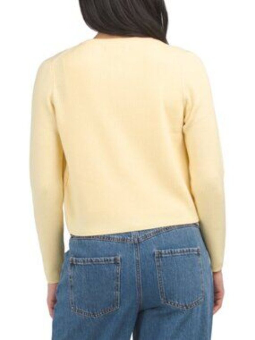 RACHEL ZOE Merino Wool Ribbed Cardigan With Buttons - Picture 2 of 3